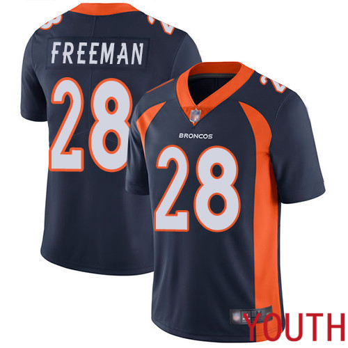 Youth Denver Broncos #28 Royce Freeman Navy Blue Alternate Vapor Untouchable Limited Player Football NFL Jersey